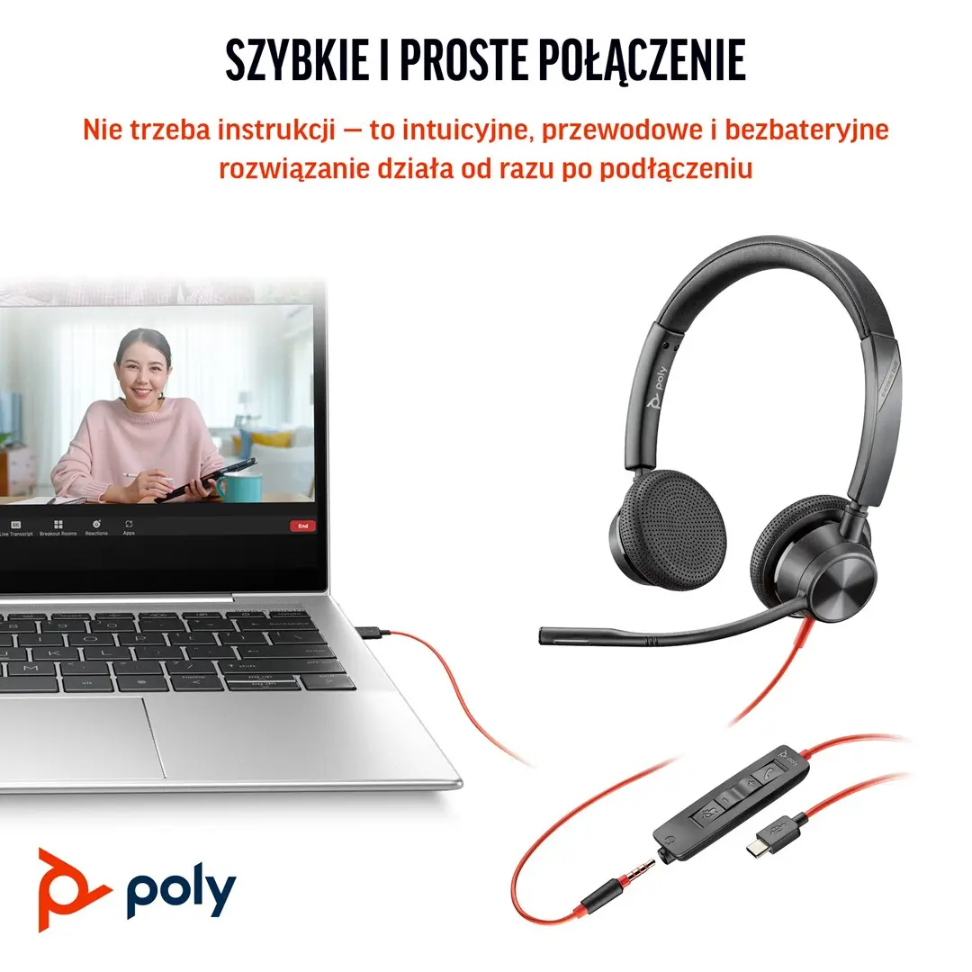 Austiņas Poly Blackwire 3325 Photo 8