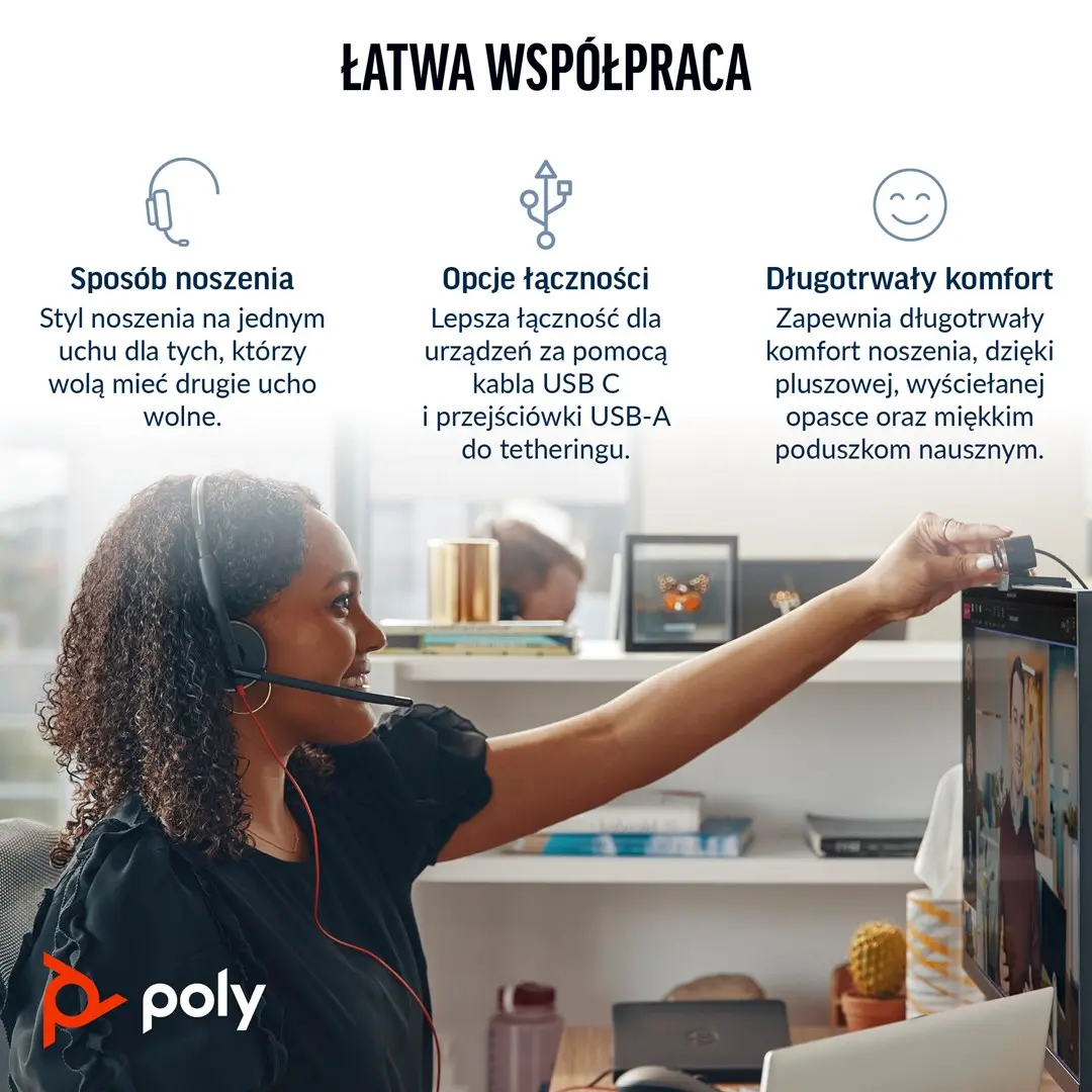 Моногарнитура HP POLY Blackwire 3310 Photo 13