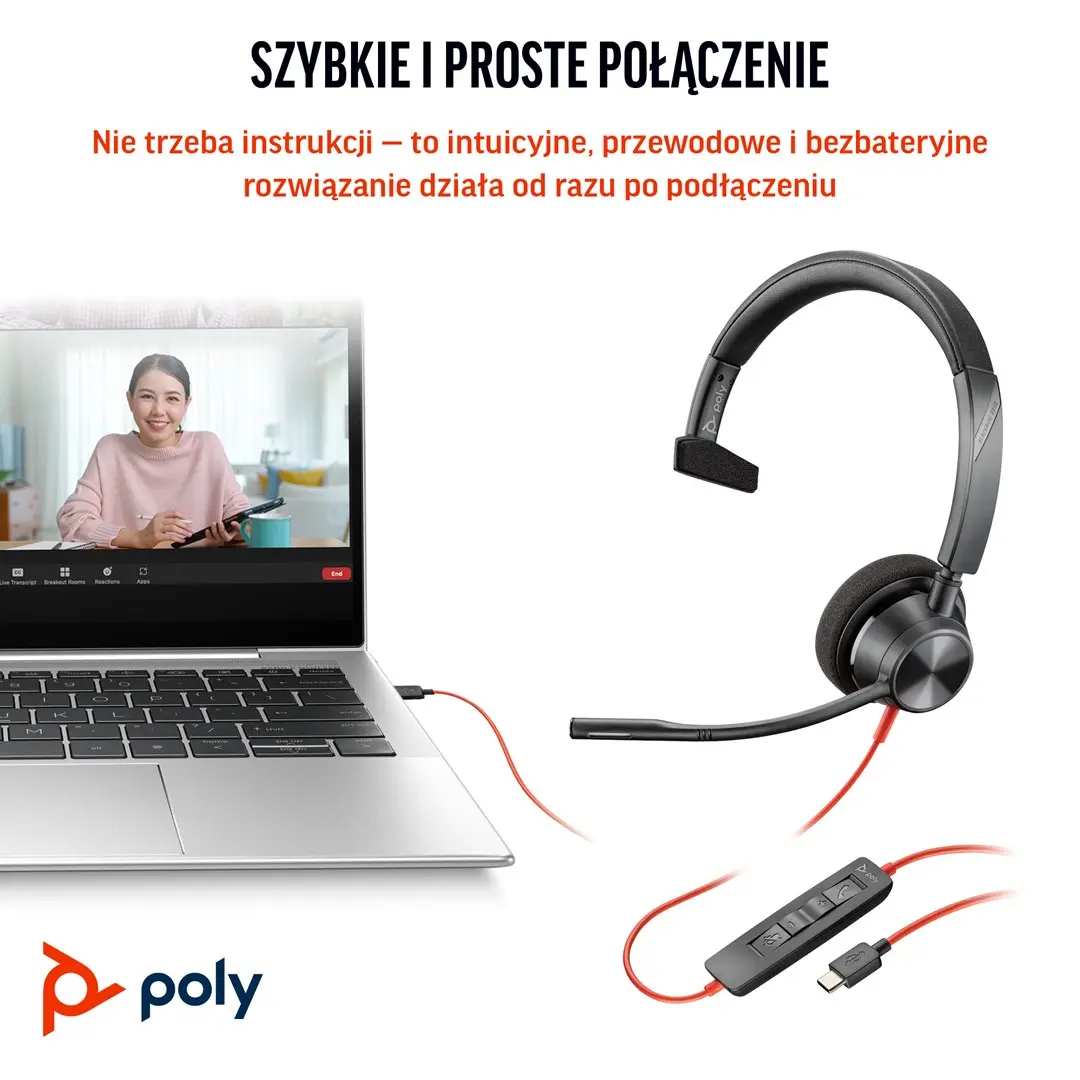 Моногарнитура HP POLY Blackwire 3310 Photo 22