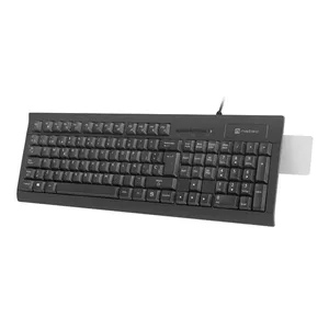 Проводная полноразмерная клавиатура NATEC Moray ES с USB, испанская QWERTY, 105 клавиш, считыватель ID-карт, кабель 1,5 м, чёрная