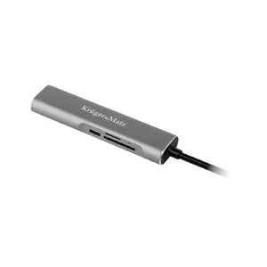 USB Type-C хаб kruger & matz KM0390 с HDMI, USB 3.0, SD, MicroSD и USB-C для питания