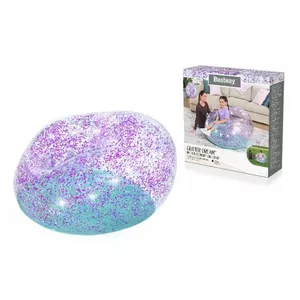 Bestway 75115 piepūšamais atzveltnes krēsls Vienvietīgs krēsls Lillā, Sudrabs, Caurspīdīgs, Tirkīzs