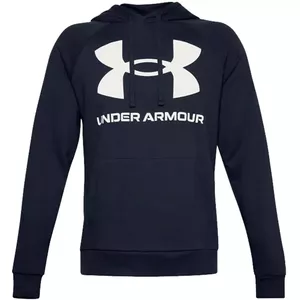 Džemperis ar kapuci Men's Rival Fleece Big Logo HD Under Armour tumši zils