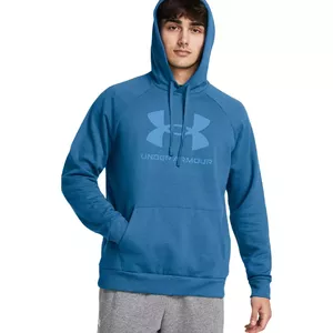 Vīriešu zils džemperis Under Armour Rival Fleece Logo HD 1379758-406 Izmērs M