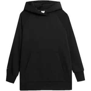 Hooded women's sweatshirt 4F F0955 — deep black, size 20S M