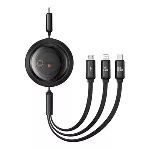 USB Cable Baseus Free2Draw 1.1m USB C USB C/Micro-USB B/Lightning Black