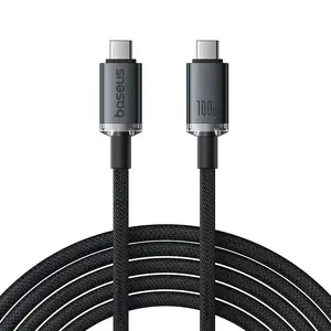 USB-C to USB-C cable Baseus Crystal Shine — 100W PD, USB3.2 20Gbps, 4K@60Hz, black