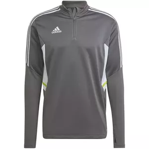 Мужской спортивный джемпер adidas Condivo 22 с молнией 1/2 серый-белый HD2312