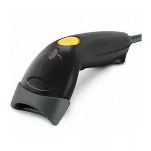 Стационарный 1D лазерный сканер штрих-кодов Zebra LS1203, проводной USB, чёрный, 5В/100мА, 122 г