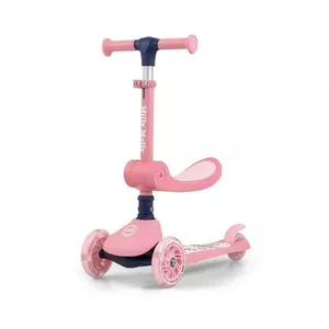 Kids tricycle scooter milly mally 5754 Fuzzy Pink – three-wheel ride-on for toddlers