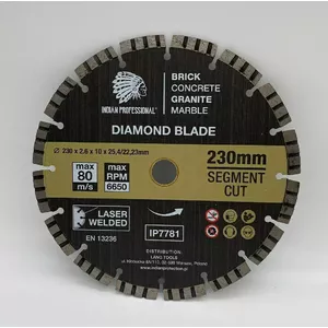Алмазный отрезной диск 230 мм SEGMENT TURBO CUT — Indian Professional (MPN: IP7781)