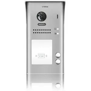 Door station VIDOS DUO S1102A 13119 — two-family video intercom station with camera and audio