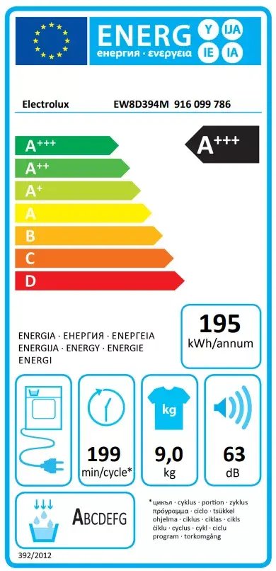 Žāvētājs Electrolux EW8D394M 9 kg ar siltumsūkni Photo 2