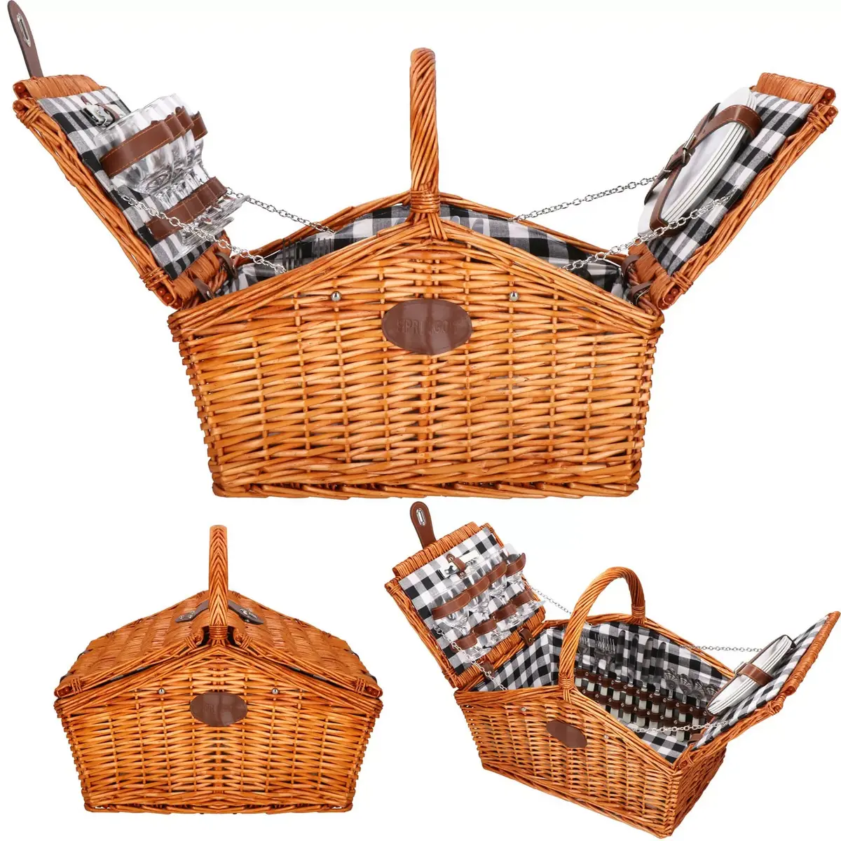 Springos CS0136 Picnic Basket with Equipment and Thermal Bag Photo 4