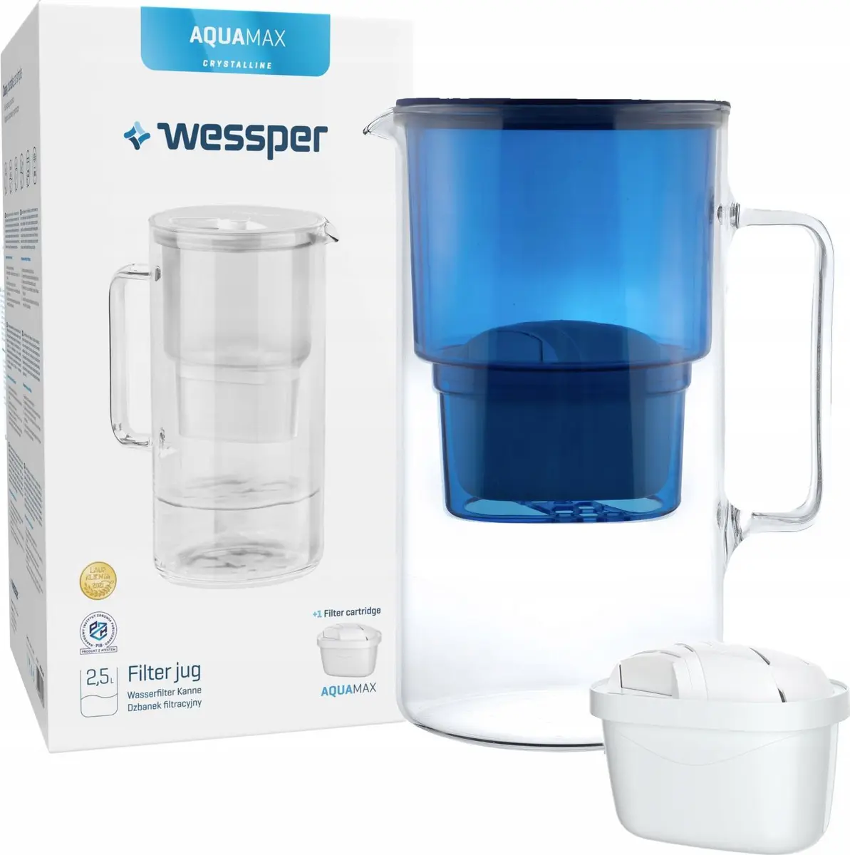 Кувшин‑фильтр wessper Aquamax Crystalline Blue Photo 2
