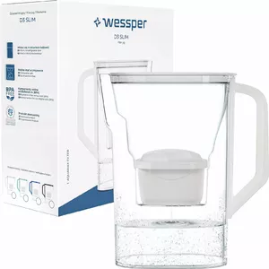 Фильтрующий кувшин wessper D3 SLIM — для холодильника, белый