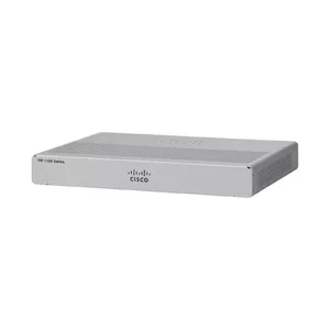 Router Cisco C1101-4P — Integrated Services tabletop router, 4 x Gigabit Ethernet (GbE) ports, GE WAN, USB 3+, 1-year warranty
