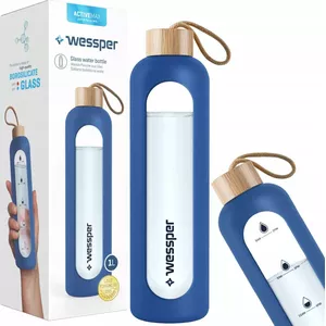 Спортивная бутылка wessper мотивационная 1 л синяя