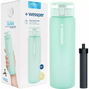 Stikla pudele wessper ActiveMax 680 ml, piparmētru krāsa