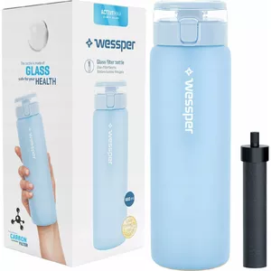 Sporta pudele wessper ActiveMax 680 ml zila stikla