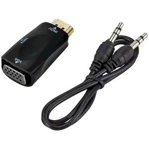HDMI to VGA Video Signal Converter with Audio, fusion accessories FUSHDVGAWH