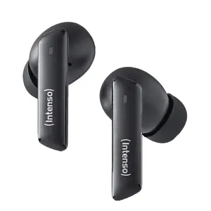 Intenso T500HAE Bezvadu intraurālā austiņu sistēma True Wireless Stereo ar iebūvētu mikrofonu Bluetooth USB Type-C Melna