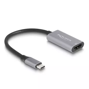 DeLOCK HDMI cable 0.15 m Type A Female USB Type-C Male Black Grey 60020