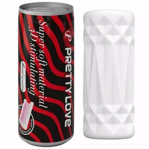 Masturbators Pretty Love 3D Stimulator silikona melns — vīriešu masturbators, reālistiska tekstūra, viegli tīrāms