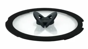 Tefal L9846553 Glass Pan Lid Round 24 cm Transparent and Black