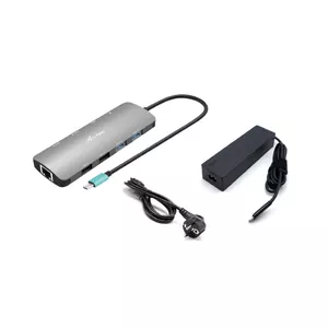 i-tec Metal USB-C Nano 2x Display Docking Station PD 100W Lādētājs