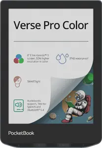 PocketBook Verse Pro Color e-grāmatu lasītājs 6 collas E Ink Kaleido skārienekrāns 16 GB Wi-Fi Bluetooth melns un zils