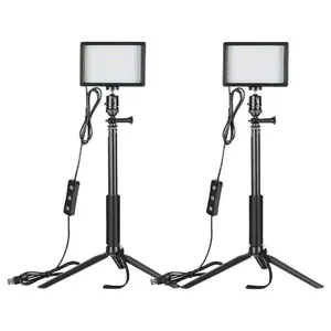 LED‑комплект Neewer ZC-10S — две LED‑лампы с регулируемыми штативами