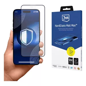 3MK HardGlass Matt Max ekrāna aizsargs Apple iPhone 16 triecienizturīgs