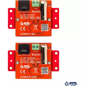 Atte Активный конвертер Ethernet и PoE xCOAX4-SET 18346 – комплект для передачи Ethernet по коаксиалу, поддержка PoE