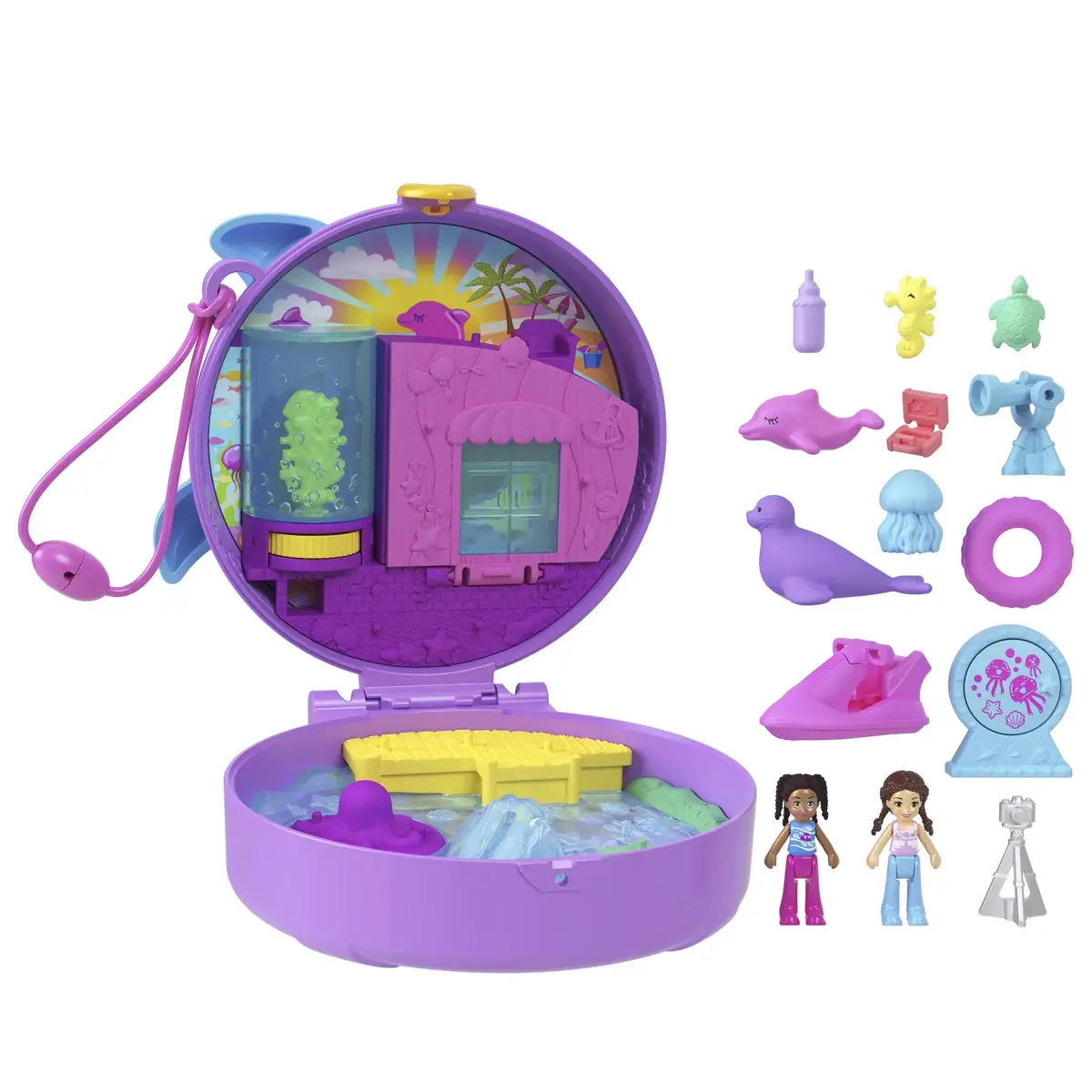 Lelle spēļu komplekts Mattel Polly Pocket Dolphin Rescue & Play Compact Photo 2