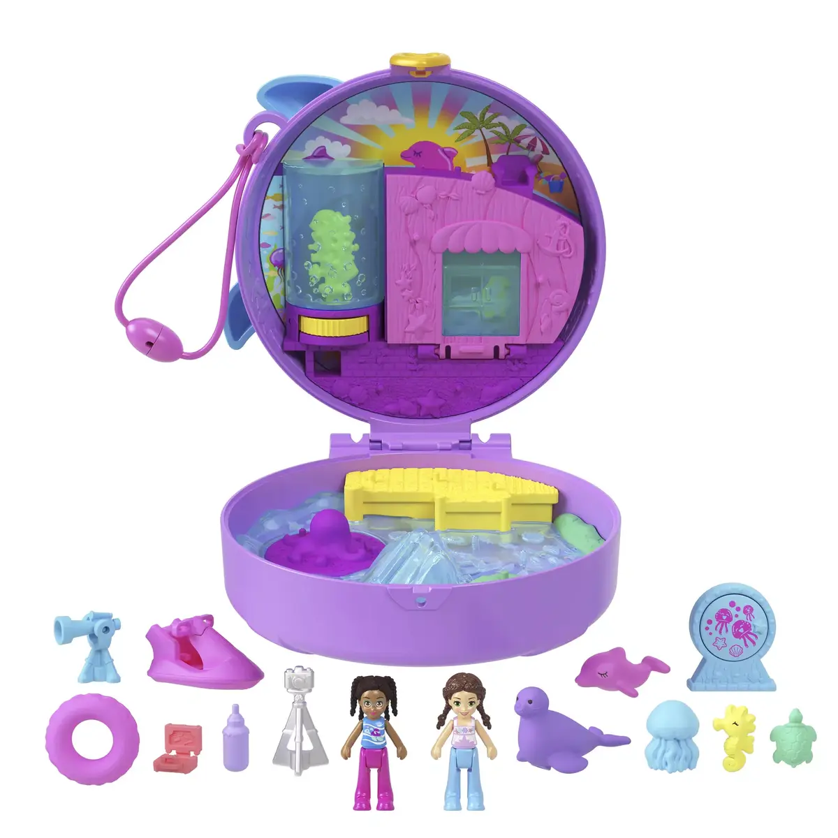 Lelle spēļu komplekts Mattel Polly Pocket Dolphin Rescue & Play Compact Photo 3