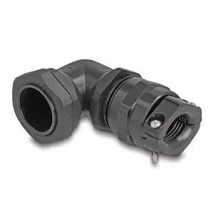 DeLOCK Cable Gland 90° PG21 Black Strain Relief Bending Protection