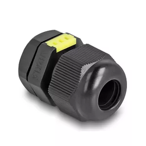 Cable gland M12 DELOCK with ventilation IP68, plastic, black, 2 pieces
