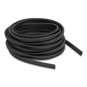 DeLOCK Plastmasas kabeļu aizsardzības caurule ovāla 13.6x6.3mm 10m melna