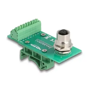 DeLOCK M12 переходник 8-pin A-кодированный женский на 9-pin клеммный блок