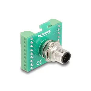 DeLOCK M12 Pārneses moduļa adapteris 17 pin A-kodēts vīriešu uz 18 pin termināla bloku