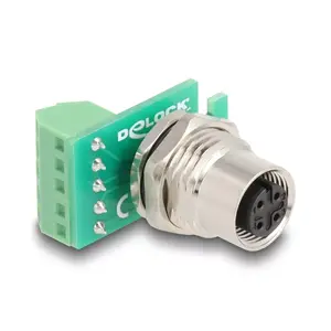 Адаптер DeLOCK M12 Transfer Module 4-pin A-coded female на 5-pin клеммный блок