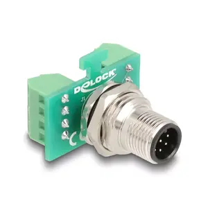 DeLOCK M12 Pārneses moduļa adapteris 8 pin A-kodēts vīrišķais uz 9 pin termināla bloku
