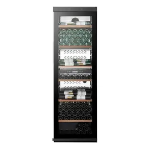 Vīna ledusskapis Climadiff MILLESIME240DB — kompresora, 237 pudeles, melni/pelēks, 37 dB, 100 kg