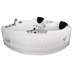 Bathtub AMUE AMUS-1086 Right Double 152×152 cm, corner massage bath, right-hand drain