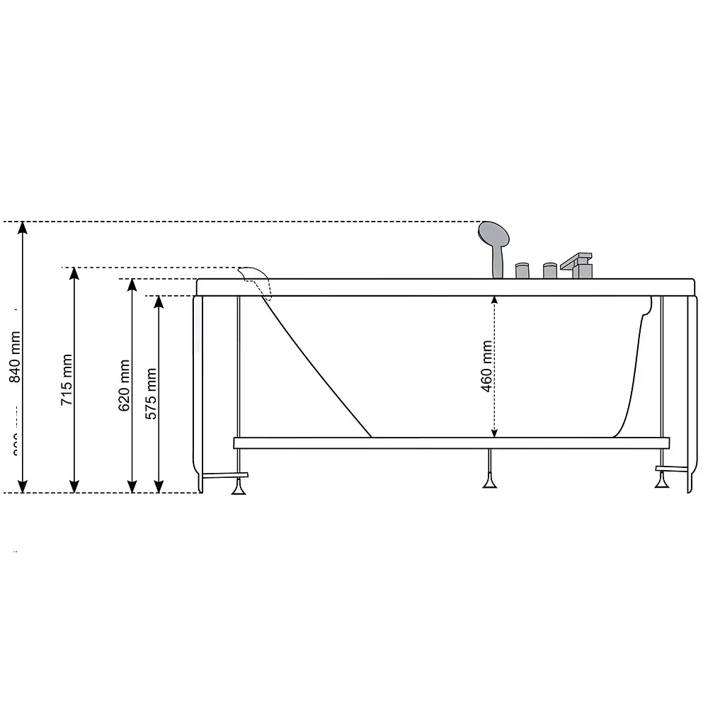 Massage bath AMUE AMO-0061-150 150x80 cm Photo 8