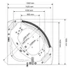 Bathtub AMUE AMO-0057-150 Double 150x150 cm Photo 9