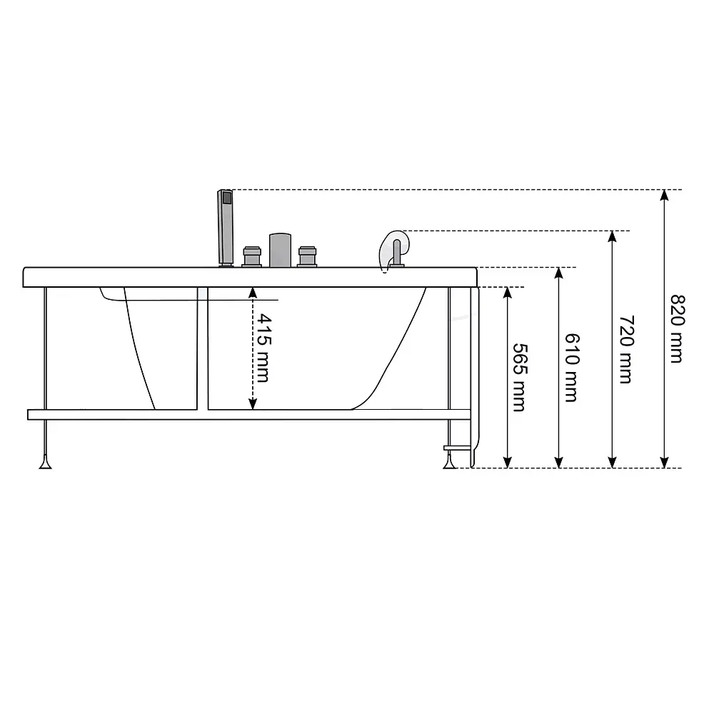 Bathtub AMUE AMO-0057-150 Double 150x150 cm Photo 10