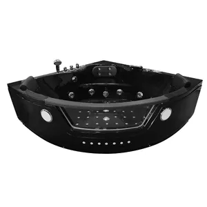 Massage Bath AMUE AMO-1004 Black — Double massage bathtub, model AMO-1004