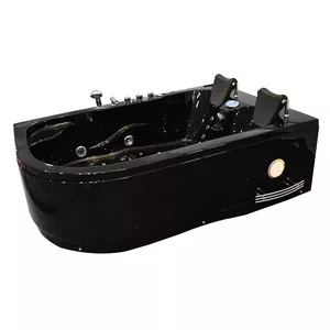 AMUE massage bath AMO-1631B Turbo Right Black double 180×120 cm